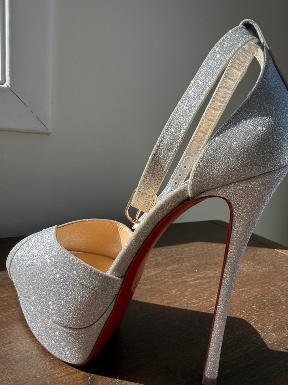 Christian Louboutin Glitter 150 Silver Pumps - Picture 17 of 17